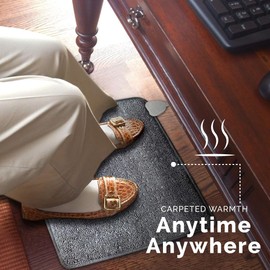 Cozy Toes Carpeted Foot Warming Heater Mat, 70-Watt Heated Warming Pad for Under Desk and More, by Cozy Products