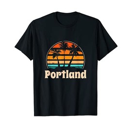 Portland Maine Beach Lover ME Beach Bum Portlander Sommer T-Shirt