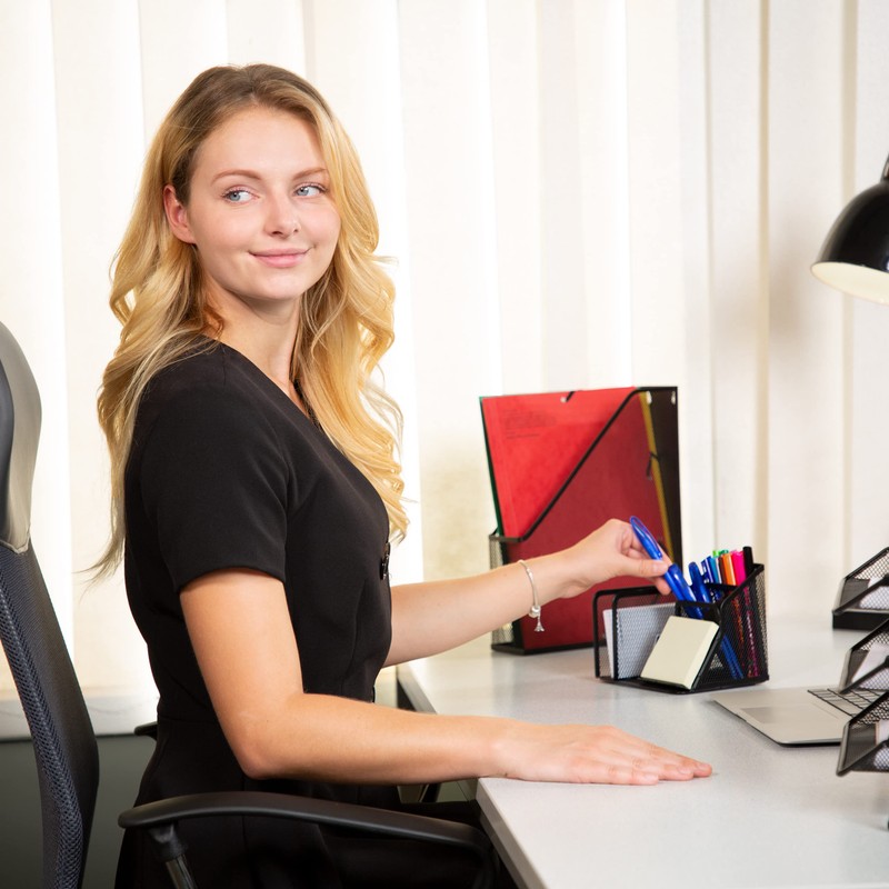 Relaxdays Desk Organiser with Office Note Box and Letter Rack,