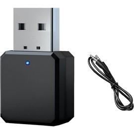 Bluetooth Adapter, Bluetooth 5.1 Adapter Auto USB Bluetooth Musik Adapter AUX/USB Dual Ausgang, Wireless Bluetooth Stick USB Dongle Empfänger Plug and Play für Lautsprecher, Verstärker, Autos