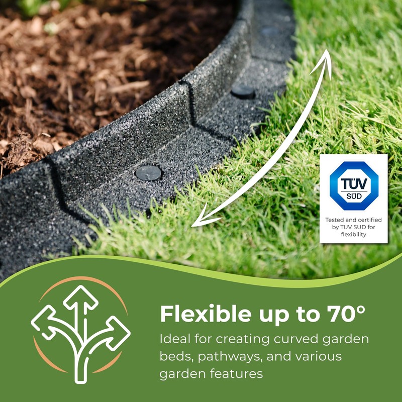 FlexiBorder Lawn Edging - 5 x BLACK Spare Garden Pegs