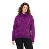 Ulla Popken Women's Letter Inlay Jumper, Purple