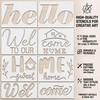 Welcome Home Stencils 8 Pack, 13.4"x6" Reusable Welcome Stencils for