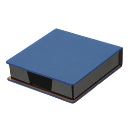 PATIKIL Leather Sticky Notes Holder, 4x4 Sticky Pads Dispenser Business Card Holder Memo Pad Organizer for Desk Home Office Books Notebook, Blue