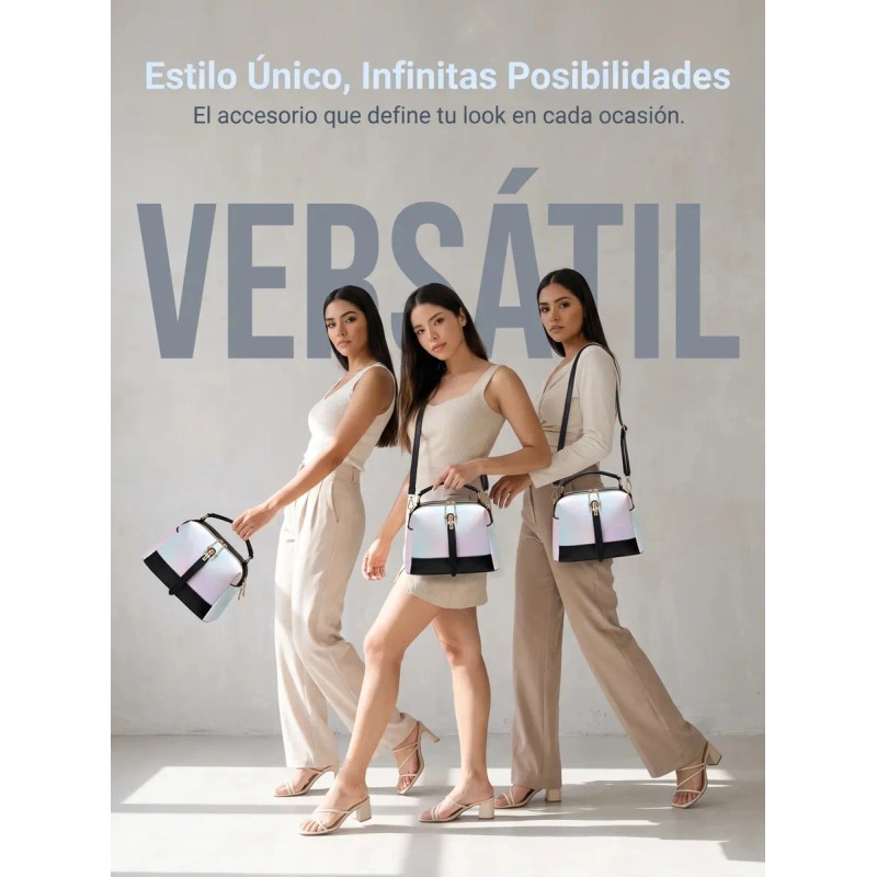 Ninzi® Bolso Bandolera De Gran Capacidad Para Mujeres Color Negro