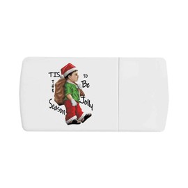 'Santa’s Little Helper in Action' Pill Box with Tablet Splitter (PI00031866)