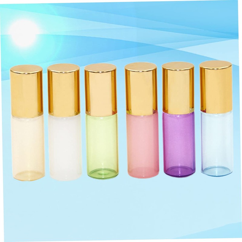 Healeved 6pcs 3ml Roll-Bottle Essential Oil Bottles Set Leakproof Portable