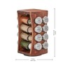 Kamenstein 16 Jar Hourglass Revolving Countertop Spice Rack with Spices