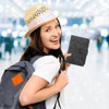 Funda para Pasaporte, Porta Pasaporte con Blindaje RFID,Rosa