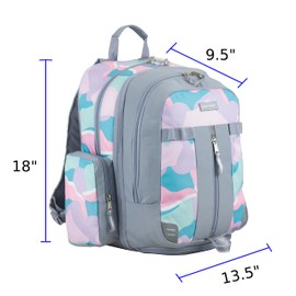 Eastsport Extra Large Backpack Expandable Oversized for Travel Hiking Work Camping Sports Outdoors with Drawstring Bag Mochila De Viaje Abstract Joyful