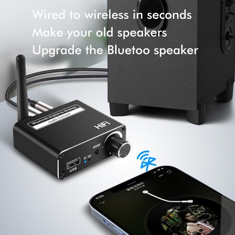 3 in 1 Coaxial Fiber Optic Bluetooth 5.0 Receiver Digital