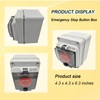 Emergency Stop Button Box 660V 10A Waterproof Outdoor, Emergency Shutdown