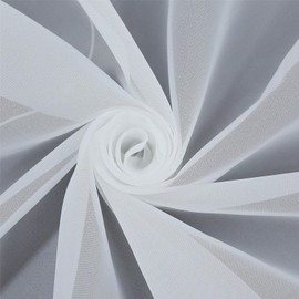 ESLIR Roman Blind, Kitchen Roman Curtain with Drawstring, White Voile Curtains, Transparent White, W x H 140 x 155 cm, 1 Piece