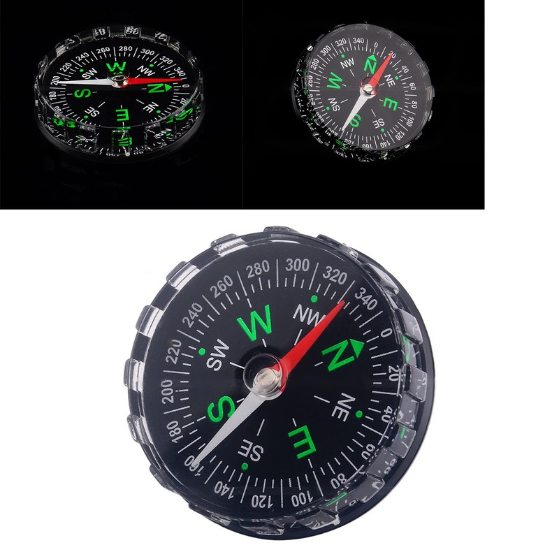 Mini Compass Portable Plastic Pocket Compass Hard Shell Liquid Filled