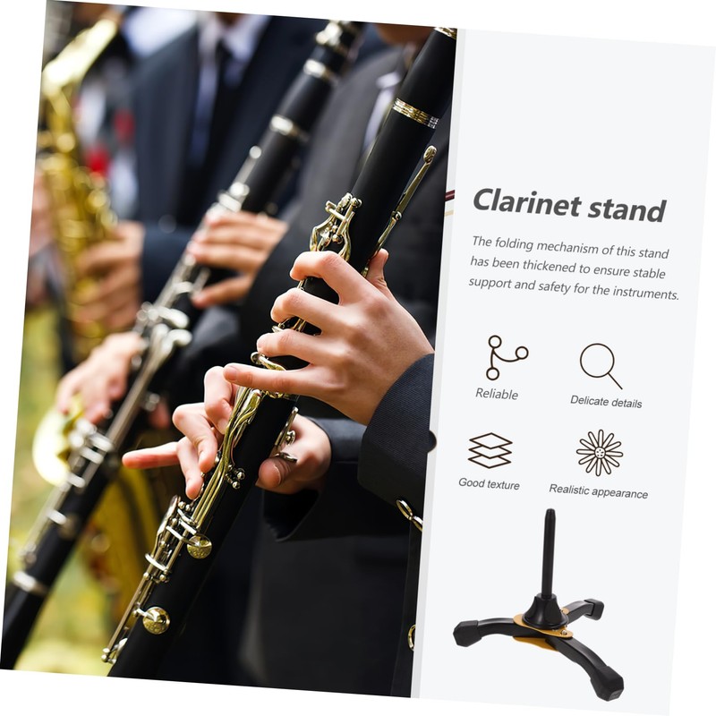 Levemolo Folding Clarinet Stand Portable Tripod Instrument Support for Clarinet