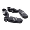 TCMT 1-1/4" 32mm Black Short Angled Adjustable Highway Foot Peg