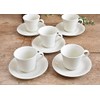 Set of 5 Ceramics [White Tableware] Milky White White with