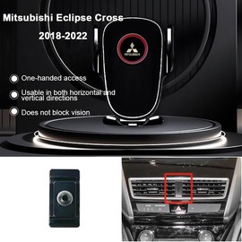LKSDAMCZ Car Phone Holder for Mitsubishi Eclipse Cross 2018-2022, Air Vent Car Mobile Phone Holder Adjustable Car Phone Mount Stable Non-Slip Car Mount Holder Accessories,A Black
