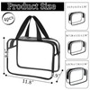YOQIVEXU 4 Packs Large Clear Makeup Bag, Waterproof Clear Comestic