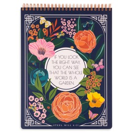 Steel Mill & Co Large Top Spiral Notebook College Ruled, 11" x 8.5" with Durable Hardcover and 160 Lined Pages (The Secret Garden)