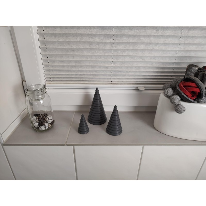 AcubycArt Decorative fir (set of 3) - for living area