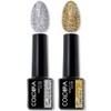 Calapia One Step Perfect Gel Glitter Gel Nail Set, 1 set, 01. Twinkle Silver + Twinkle Gold / 칼라피아 원스텝 퍼펙트젤 글리터 젤네일 세트, 1세트, 01. 트윙클실버+트윙클골드