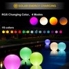 SEMANJLL 4PCS Solar Powered Floating Pool Lights,14" Inflatable LED Glow