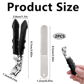 Outfany Clipmaster Pro Nail Clippers, Professional Nail Clippers, Portable Ultra Sharp Nail Clippers, Professional Nail Extra Large Heavy Duty Toe Clippers for Thick Nails and Ingrown Toenails