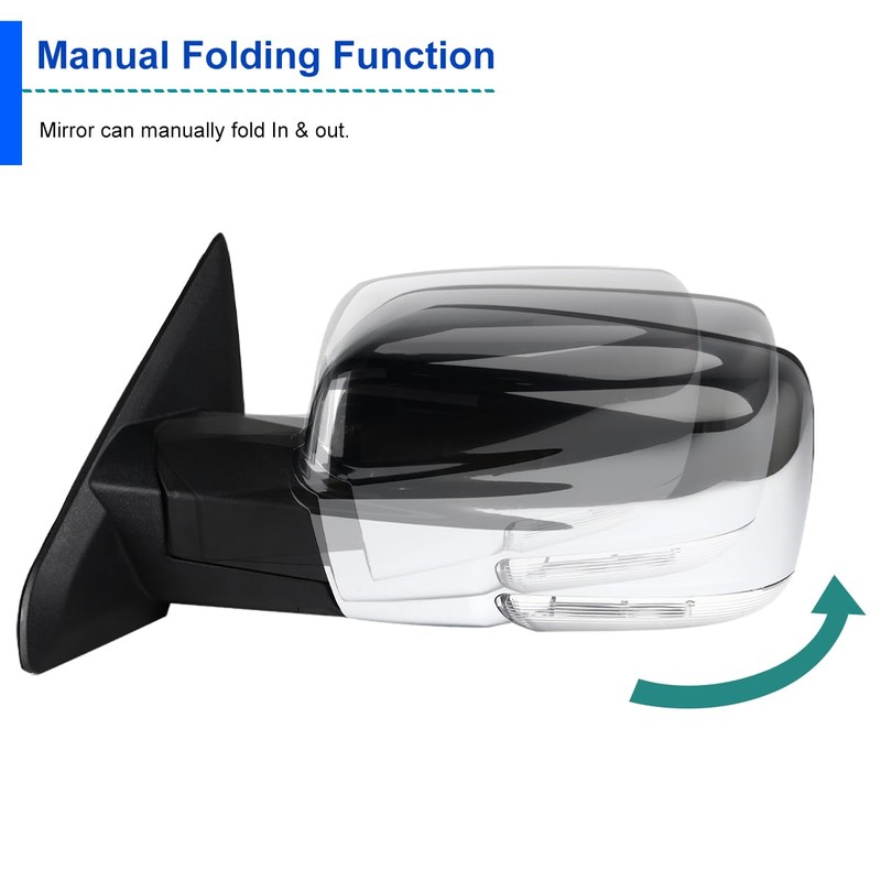 Spec-D Tuning Power Heated Chrome Left Driver Side Mirror Compatible