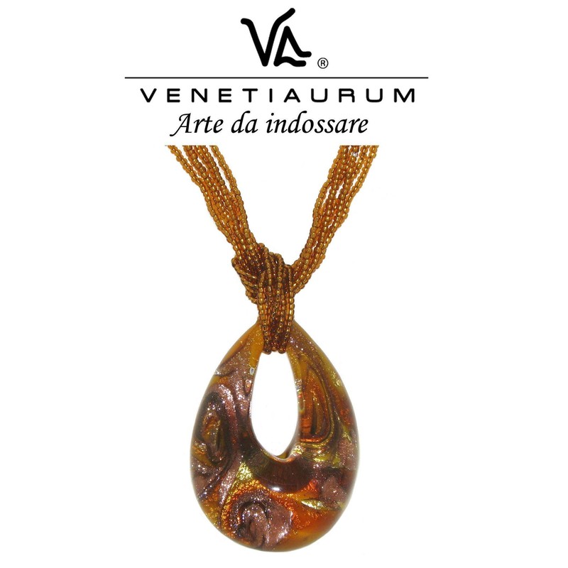 Venetiaurum Murano Glass Necklace 925 Silver Made in Italy