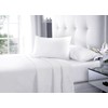 Fitted Bed Sheet With FREE Pillow Case Poly Cotton WHITE