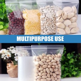 Isupli 100 x Grip Seal Bags 2.25" x 3" Reusable Zip Lock Clear Polythene Bags for Food Storage, Sandwiches, Small Accessories and Packaging Essentials