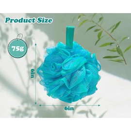 2er-Pack große Duschschwämme, 75 g weiche Netz-Badeschwämme für sanftes Peeling, Körperpeeling für Damen und Herren (Kombination 2)