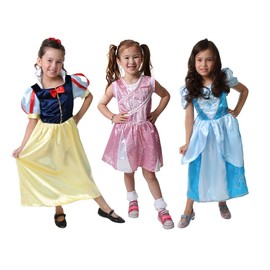 Making Believe Classic Storybook Princess Dress 3 Pack Set - Blue/Yellow/Pink - Size 4-6