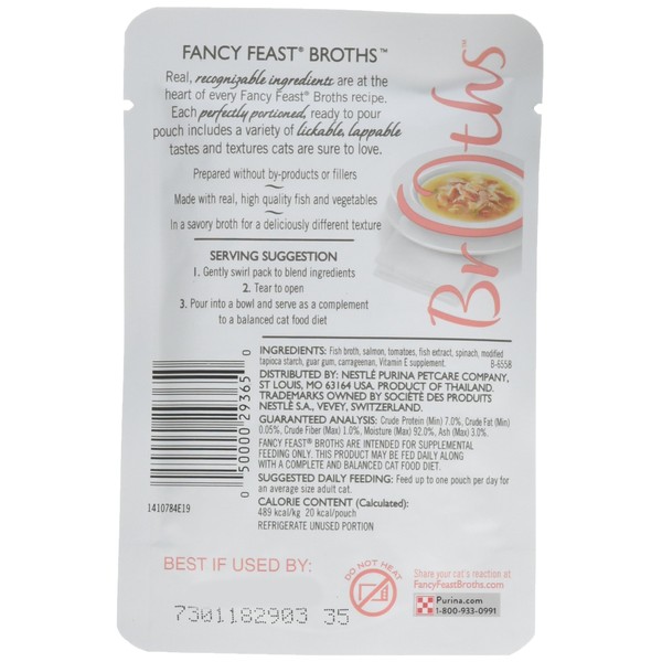 Purina Fancy Feast Broths Classic V-Pack Food, 3 By 16.8 Oz.