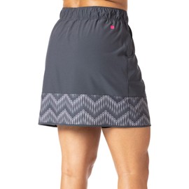 Terry Rover Womens Bike Skort, Elastic Waist Wrap Skirt with Pockets & Unattached Padded Cycling Liner Short - Ebony | Speed Link, Small