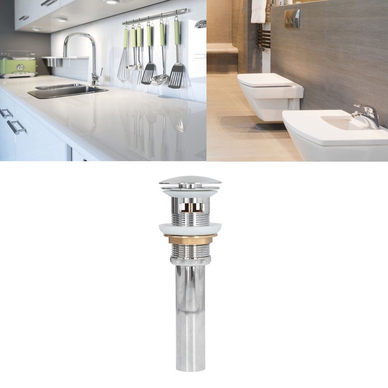 Sink Drain Stopper Copper Stainless Steel Bathroom Wash Basin Sink