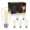 BORT ST58/ST19 Vintage Edison Bulbs, Neutral White 4000K, 6W Equivalent