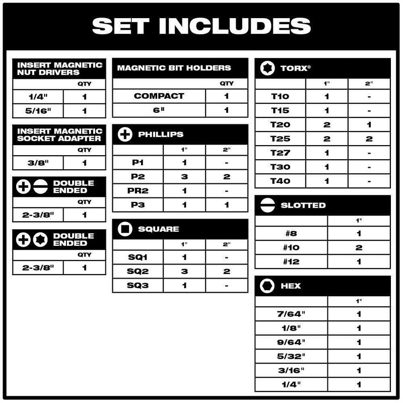 48-32-4023 Shockwave Impact Duty Steel Driver Bit Set (45-Piece)