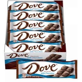 Dove Milk Chocolate Singles Size Candy Bar 1.44-Ounce Bar 18-Count Box