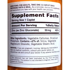 Sundown Non Gmo Essential Zinc 50 Mg 100 Caplets