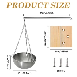 Aroma Bowl Sauna, 12 cm Stainless Steel Sauna Aromatherapy 350 ml Stainless Steel Aroma Bowl with Accessories, Stainless Steel Sauna Aroma Bowl Sauna Herb Bowl Sauna Accessories for Sauna and Spa