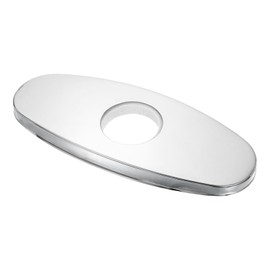 sourcing map Faucet Hole Cover, 5.51" Stainless Steel Deck Plate Escutcheon Plumbing Cover Plate for Bathroom Kitchen Pull Down Faucets, Silver