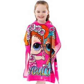 L.O.L. Surprise! Children's Bath Towel Girls Poncho Towel Pink One Size