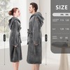 Pameil Bathrobe for Men and Women Fluffy Dressing Gown with