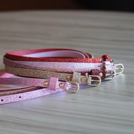 Peppercorn Kids Ultra Skinny Sparkly Belt S/M 4-7YR Candy Pink