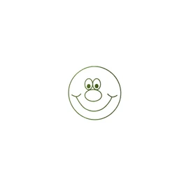 SuperStickers Smiley Face Pre-Inked Stamper - Green