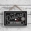 Global Designs Do Not Disturb Darts Funny Hanging Hanger Wooden