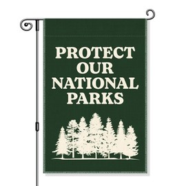 Gkodw Protect Our National Parks Garden Flag, Funny Social Activist Yard Flag for Outside, Environmental Gifts for Forest Rangers Government Employee, Nature Lovers Gifts, Eco-Friendly Outdoor Décor