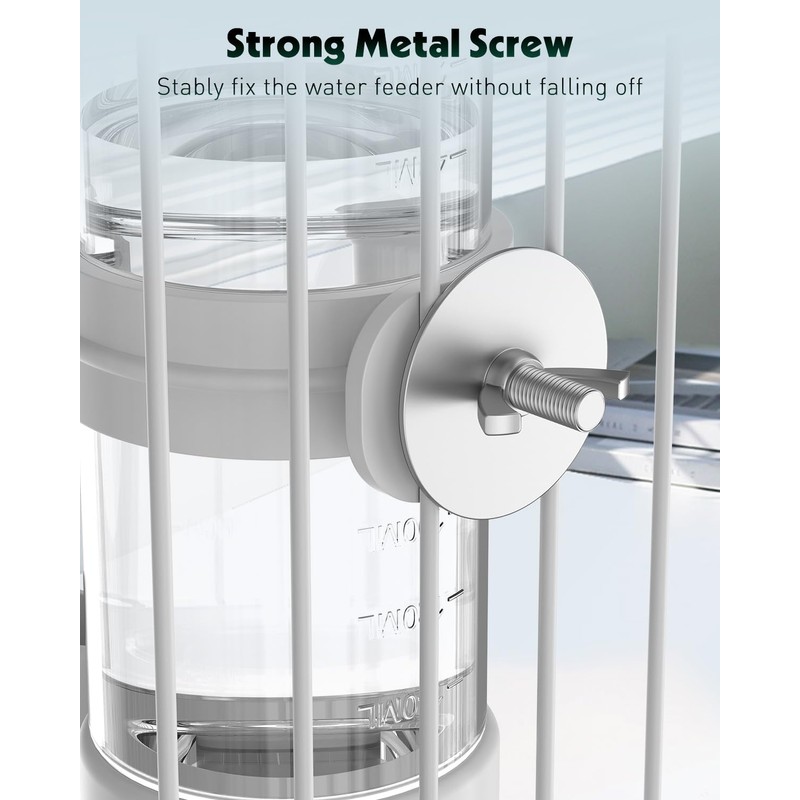 Pawfly Bird Water Dispenser, Automatic Water Feeder, Plastic Cage Water